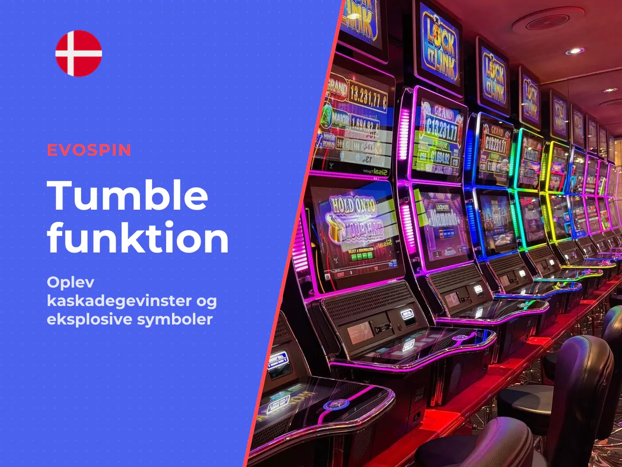 Tumble-funktionen og gevinstforløbet. Når en gevinstkombination
