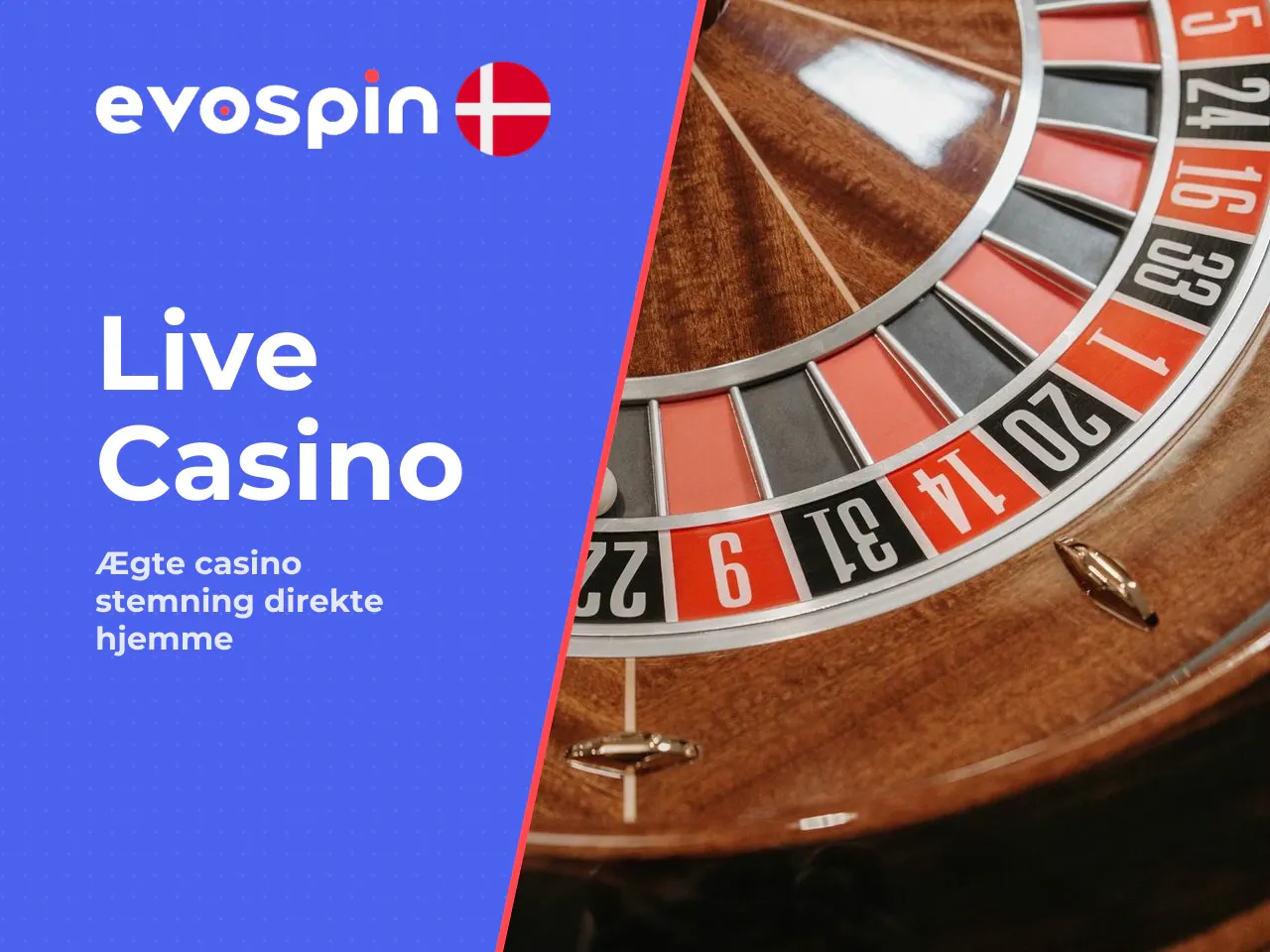 Live casino og bordspil. Evospins live