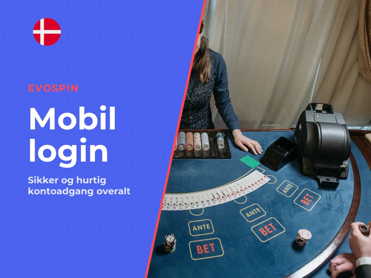 Login fra mobil og tablet. Evospin