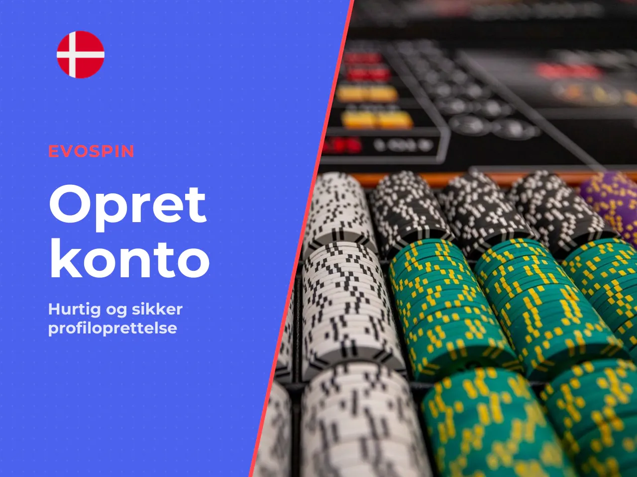 1. Opret account Gå til casinoets