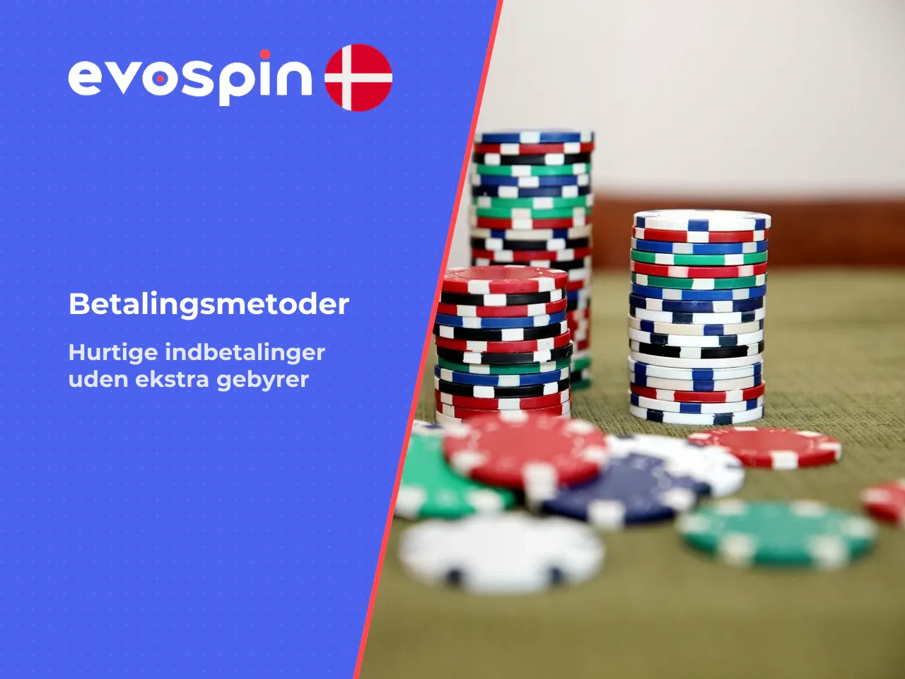 Betalingsmetoder og vilkår for indbetalinger. Evospin