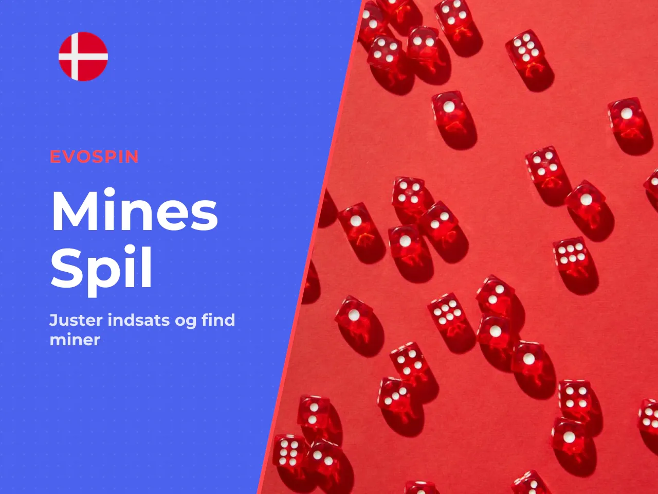 Vælg indsats og antal miner. Indsatsstørrelsen