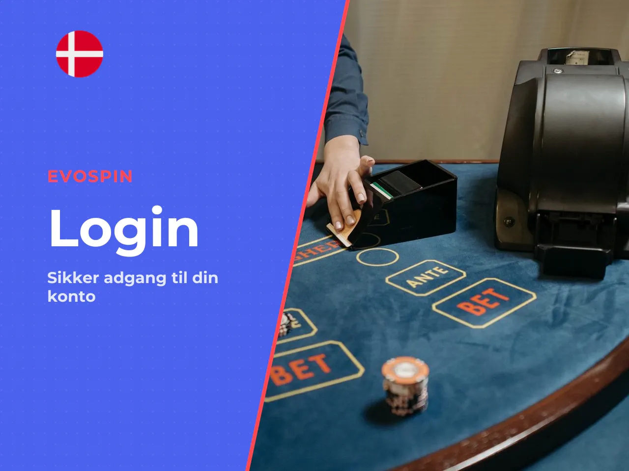 Login med e-mailadresse og adgangskode. Login