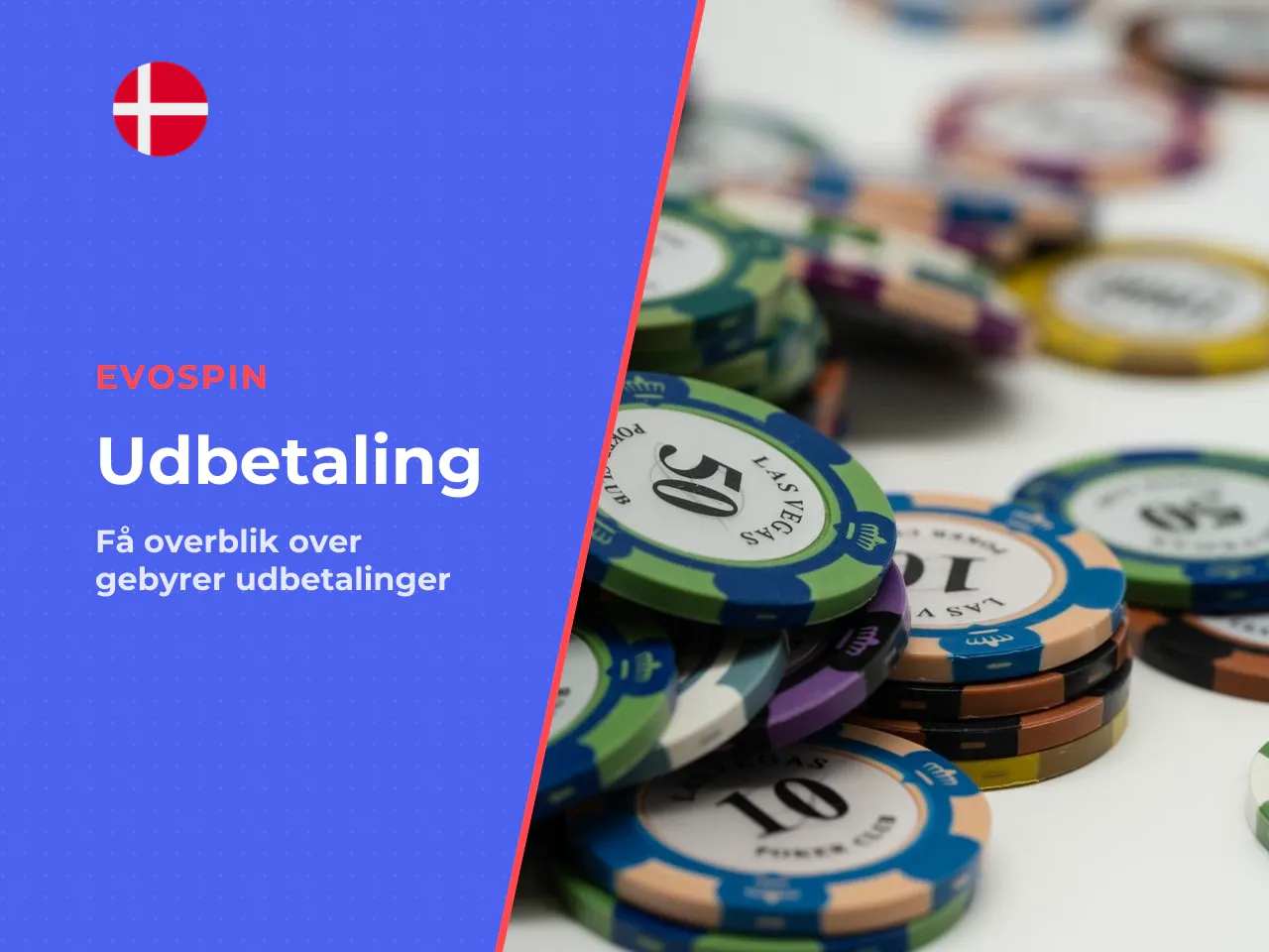 Evospin gebyrer og valuta ved udbetaling